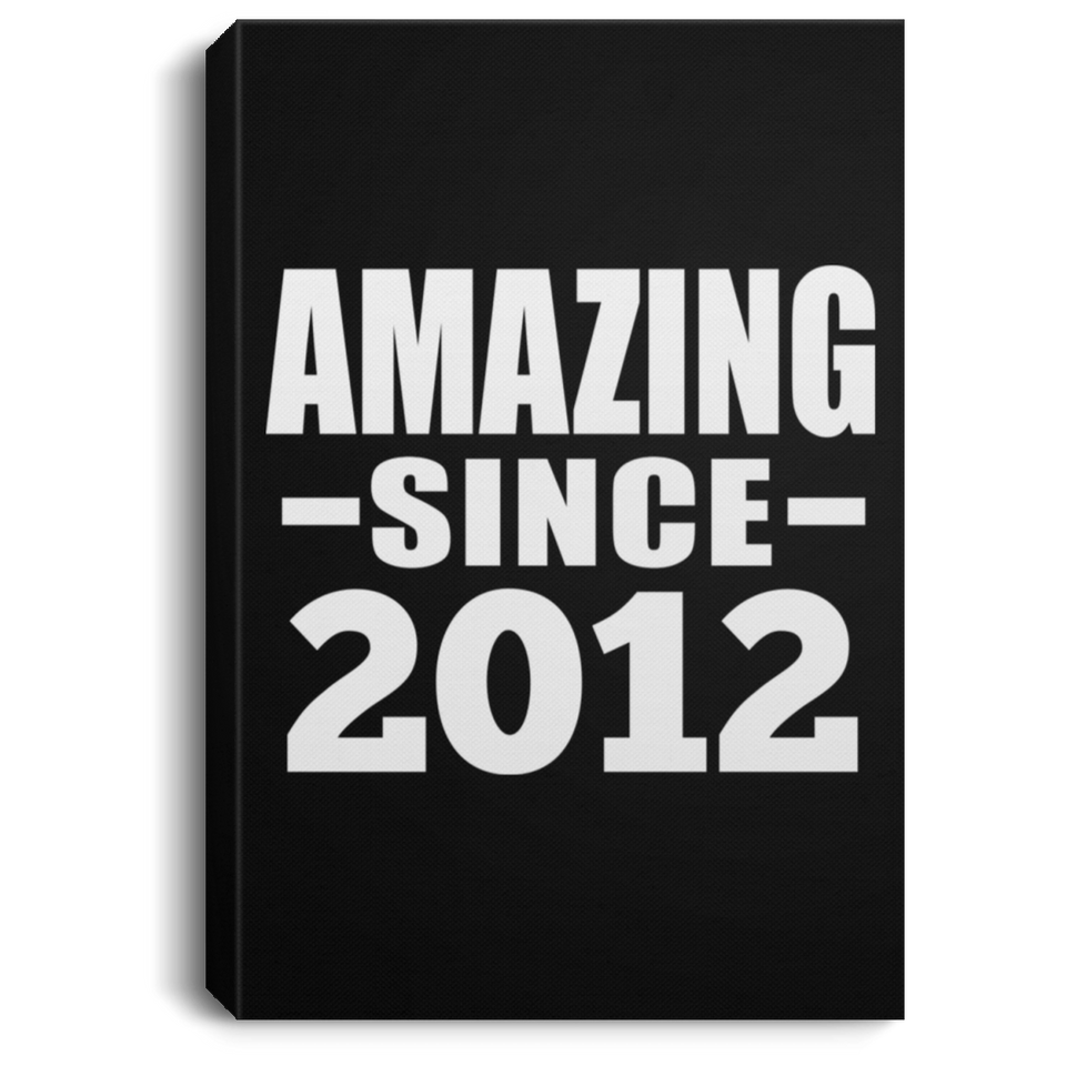 12th Birthday Amazing Since 2012 - Canvas Portrait