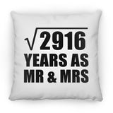 54th Anniversary Square Root of 2916 Years As Mr & Mrs - Throw Pillow