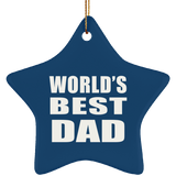 World's Best Dad - Star Ornament
