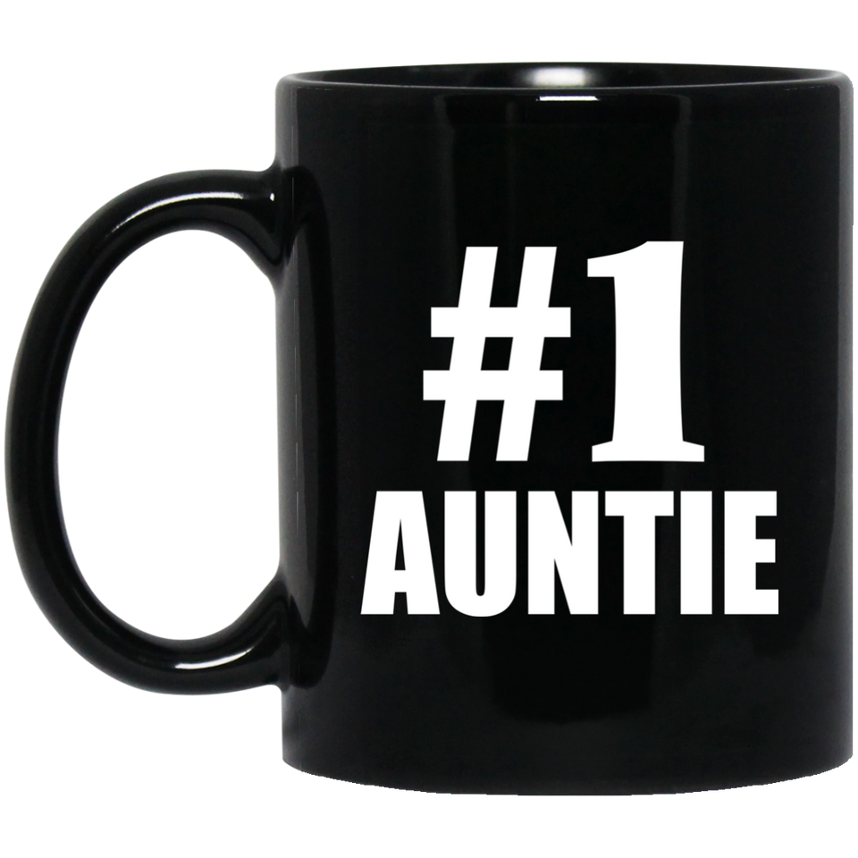 Number One #1 Auntie - 11 Oz Coffee Mug Black