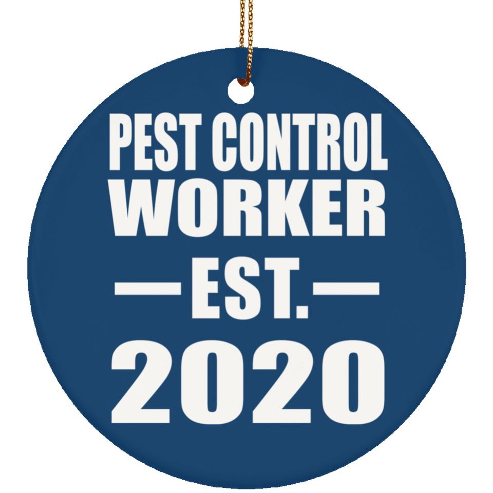 Pest Control Worker Established EST. 2020 - Circle Ornament