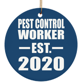 Pest Control Worker Established EST. 2020 - Circle Ornament
