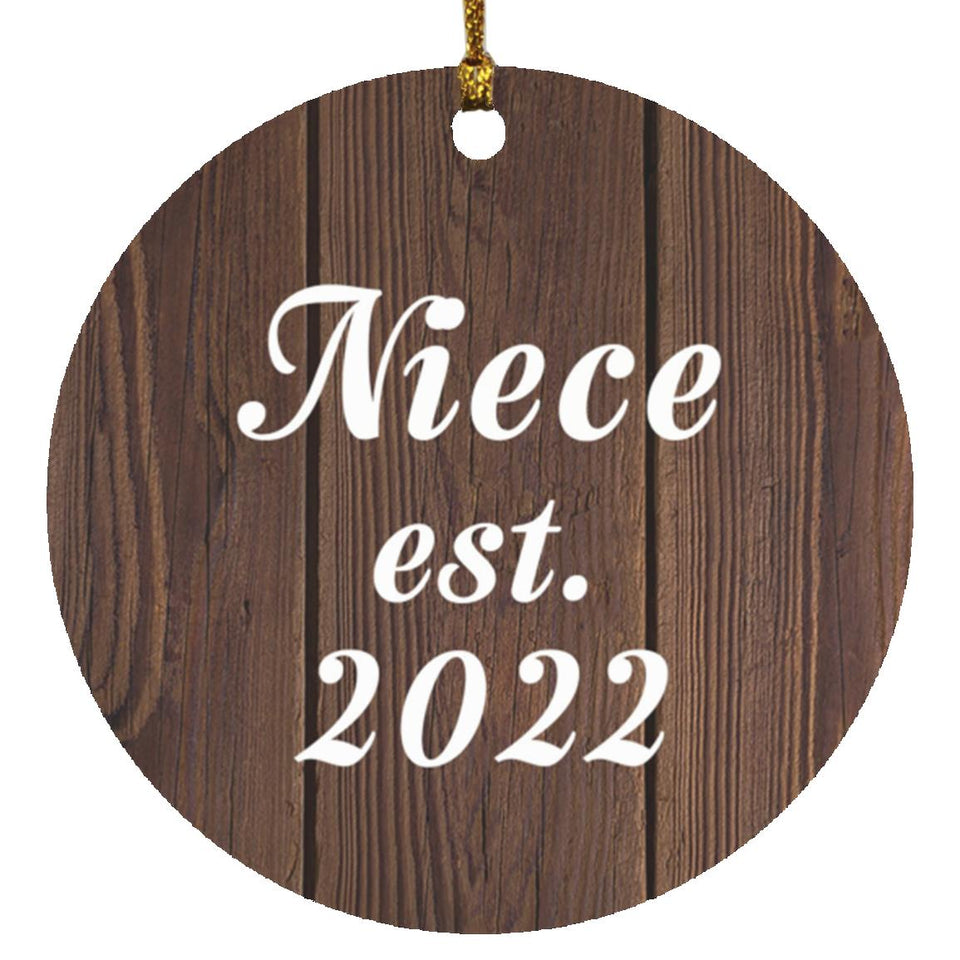 Niece Established EST. 2022 - Circle Ornament D