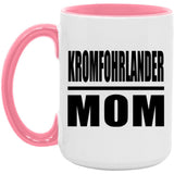 Kromfohrlander Mom - 15oz Accent Mug Pink
