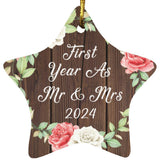First Year As Mr & Mrs 2024 - Star Ornament A