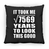 87th Birthday Took Square Root of 7569 Years To Look Good - Throw Pillow Black