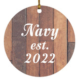 Navy Established Est. 2022 - Circle Ornament E