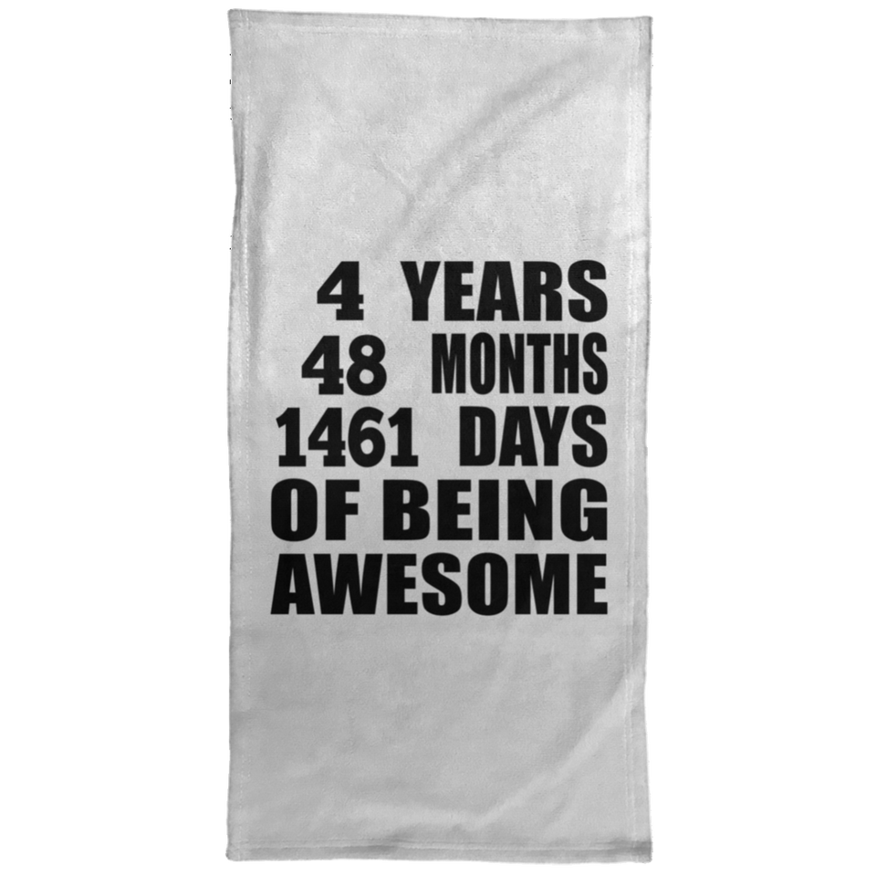 4th Birthday 4 Years 48 Months 1461 Days Of Awesome - Hand Towel