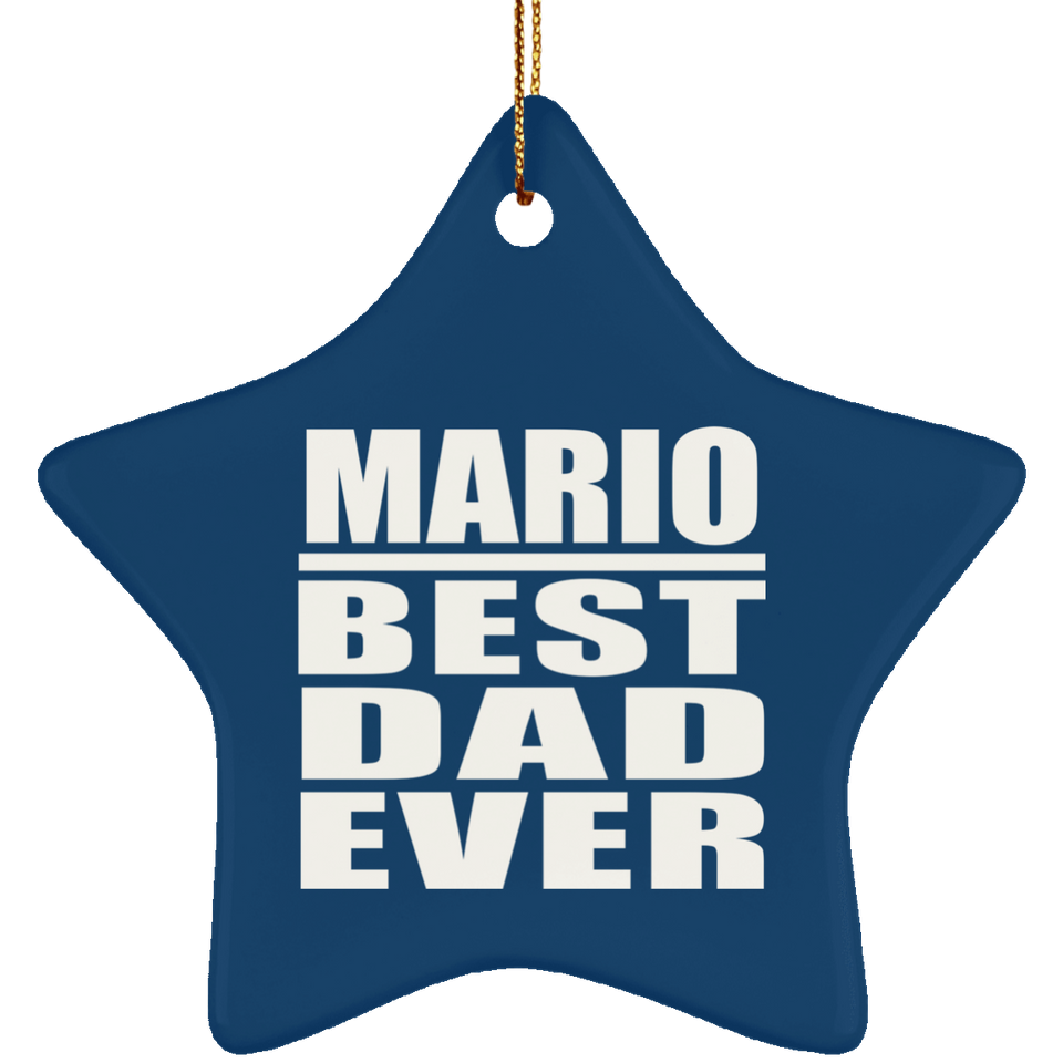 Mario Best Dad Ever - Star Ornament