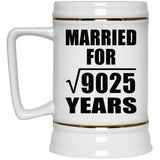 95th Anniversary Married For Square Root of 9025 Years - Beer Stein
