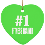 Number One #1 Fitness Trainer - Heart Ornament