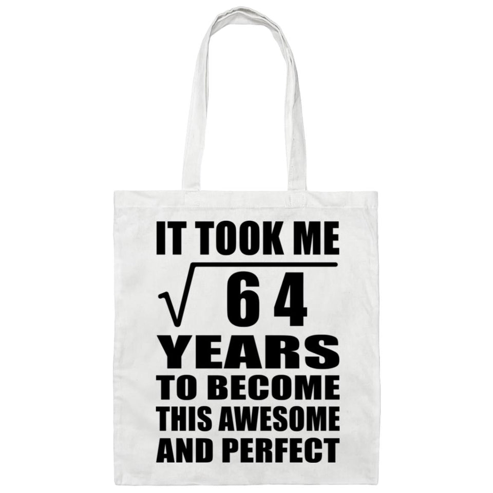 8th Birthday Took Square Root of 64 Years To Awesome - Tote Bag White