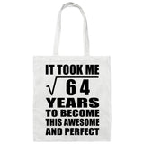 8th Birthday Took Square Root of 64 Years To Awesome - Tote Bag White