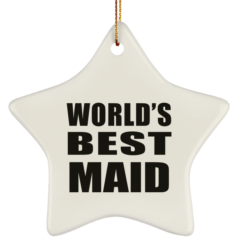 World's Best Maid - Star Ornament