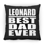 Leonard Best Dad Ever - Throw Pillow Black