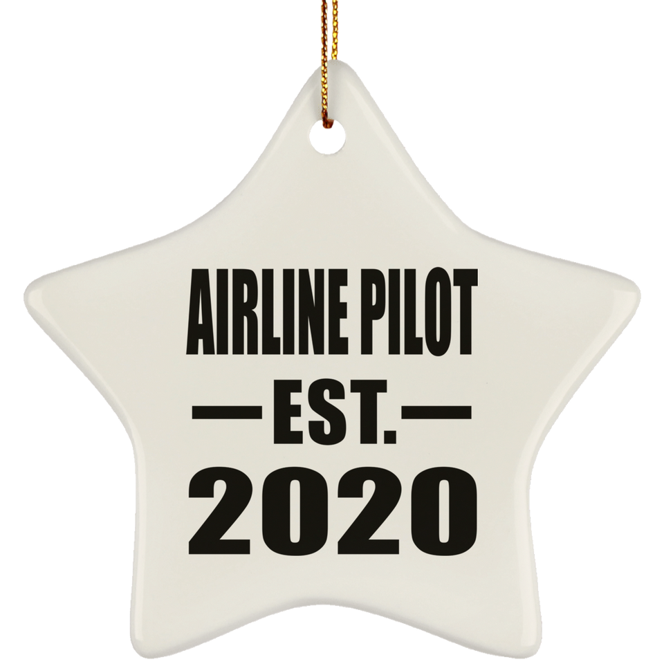 Airline Pilot Established EST. 2020 - Star Ornament