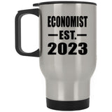 Economist Established EST. 2023 - Silver Travel Mug