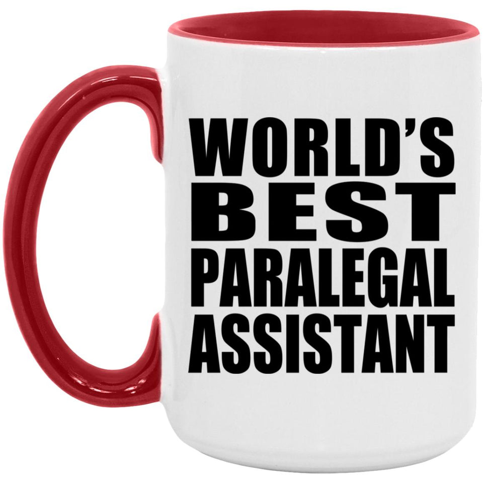 World's Best Paralegal Assistant - 15oz Accent Mug Red