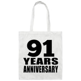 91st Anniversary 91 Years - Tote Bag White