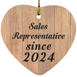 Sales Representative Since 2024 - Heart Ornament C