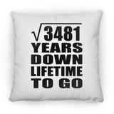 59th Anniversary Square Root of 3481 Years Lifetime To Go - Throw Pillow