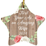 First Year As An Amazing Wife 2024 - Star Ornament B