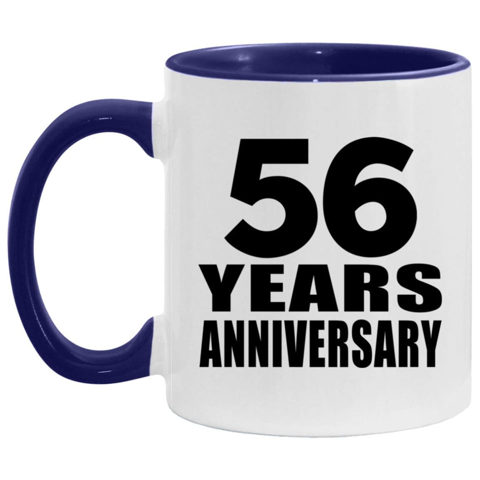 56th Anniversary 56 Years - 11oz Accent Mug Purple