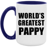 World's Greatest Pappy - 15oz Accent Mug Purple