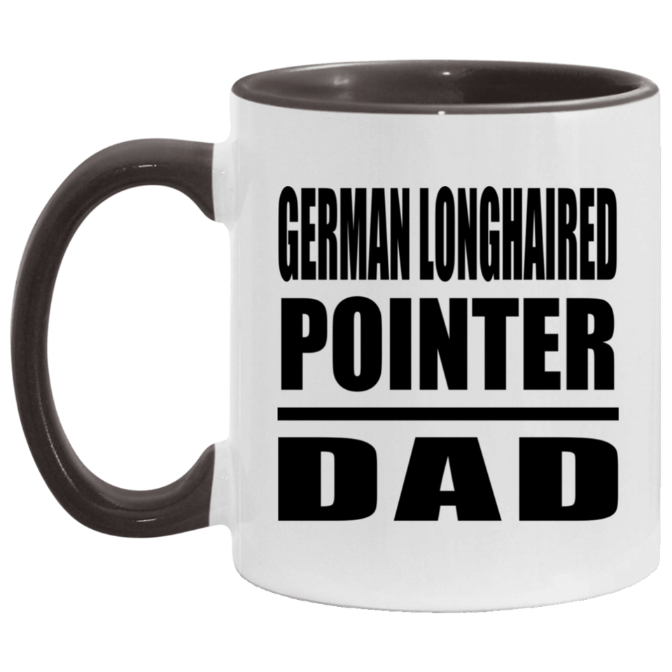 German Longhaired Pointer Dad - 11oz Accent Mug Black