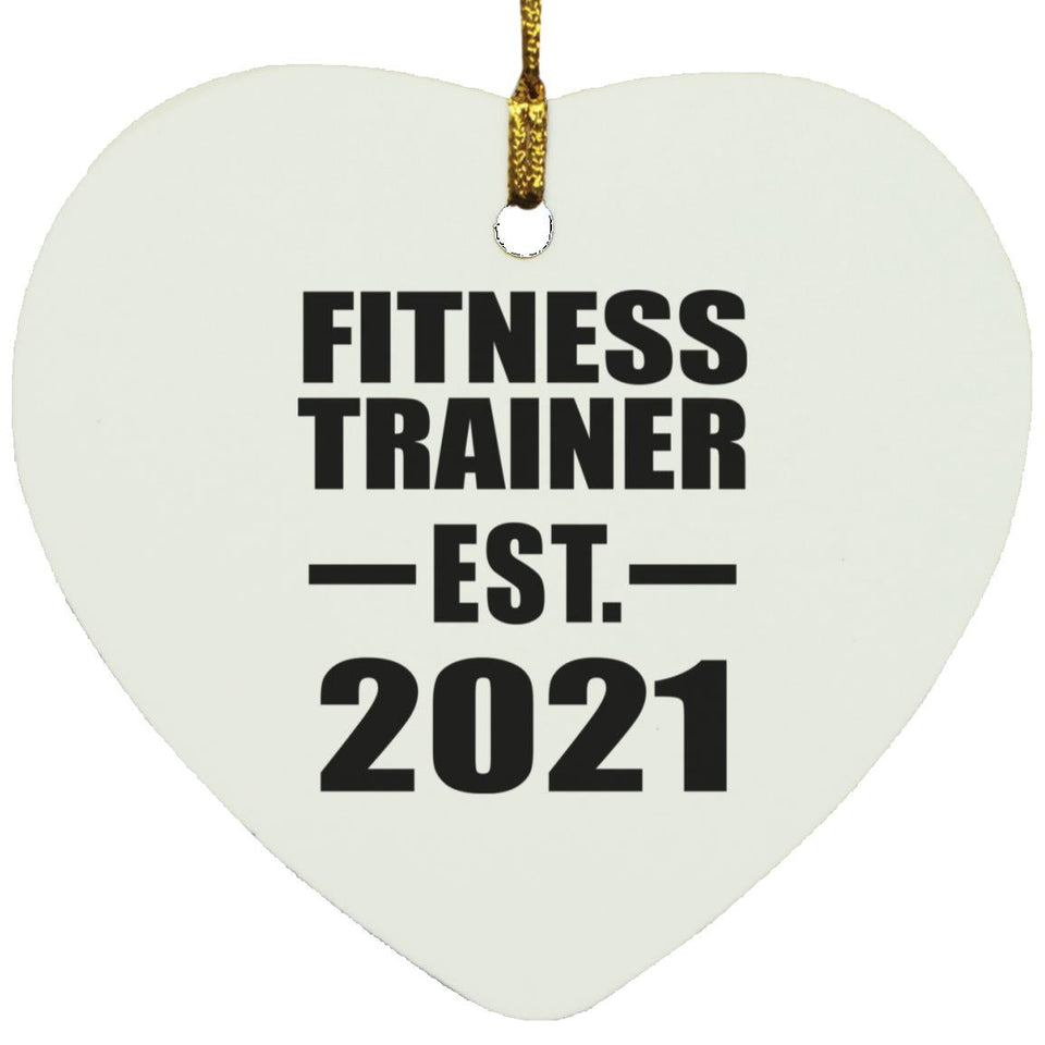 Fitness Trainer Established EST. 2021 - Heart Ornament