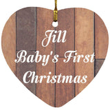 Jill Baby's First Christmas - Heart Ornament E