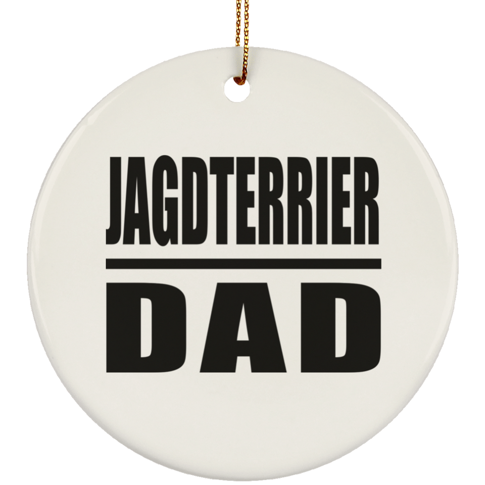 Jagdterrier Dad - Circle Ornament