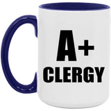 A+ Clergy - 15oz Accent Mug Purple