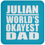 Julian World's Okayest Dad - Drink Coaster