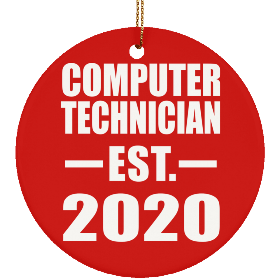 Computer Technician Established EST. 2020 - Circle Ornament