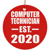 Computer Technician Established EST. 2020 - Circle Ornament