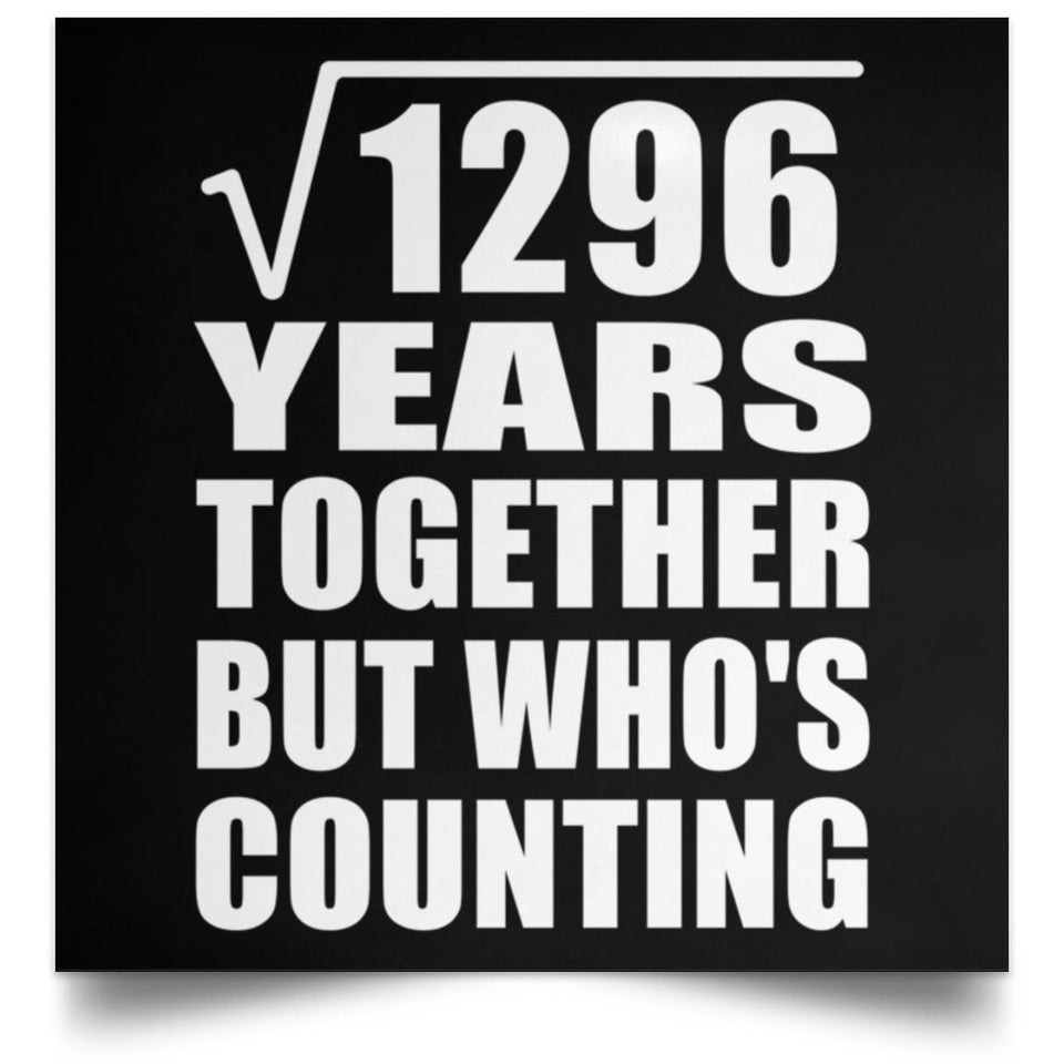 36th Anniversary Square Root of 1296 Years Who's Counting - Poster Square