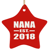 Nana Established EST. 2018 - Star Ornament