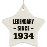 90th Birthday Legendary Since 1934 - Star Ornament