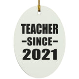 Teacher Since 2021 - Oval Ornament