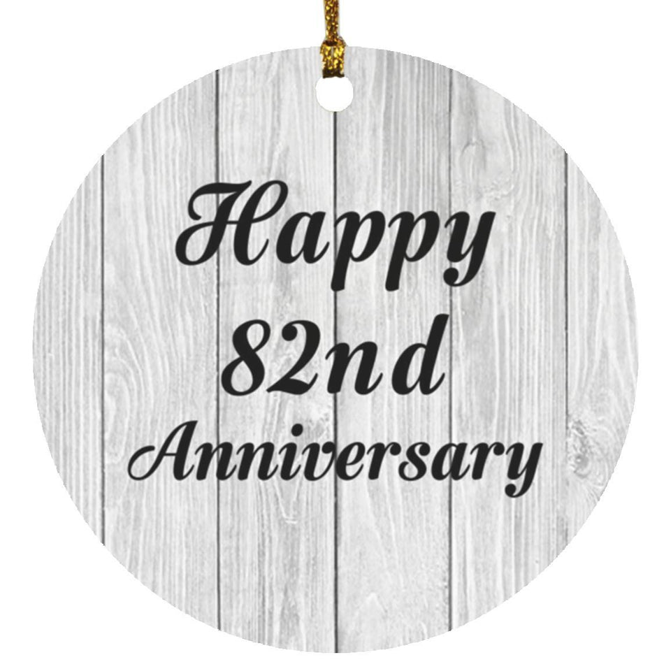 Happy 82nd Anniversary - Circle Ornament F