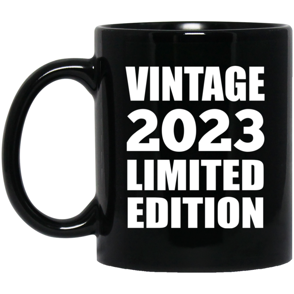 1st Birthday Vintage 2023 Limited Edition - 11oz Coffee Mug Black