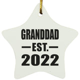 Granddad Established EST. 2022 - Star Ornament