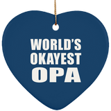 World's Okayest Opa - Heart Ornament