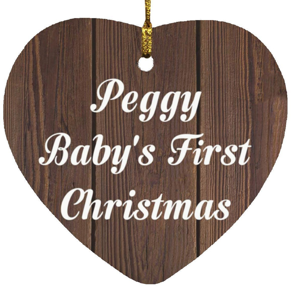 Peggy Baby's First Christmas - Heart Ornament D