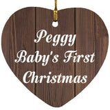 Peggy Baby's First Christmas - Heart Ornament D