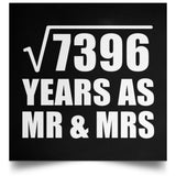 86th Anniversary Square Root of 7396 Years As Mr & Mrs - Poster Square