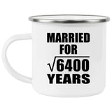 80th Anniversary Married For Square Root of 6400 Years - 12oz Camping Mug