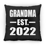 Grandma Established EST. 2022 - Throw Pillow Black