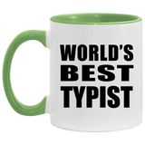 World's Best Typist - 11oz Accent Mug Green